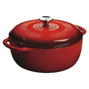 Tramontina Gourmet Cast Iron Series 1000 6.5-Quart Covered Round Dutch Oven, Red