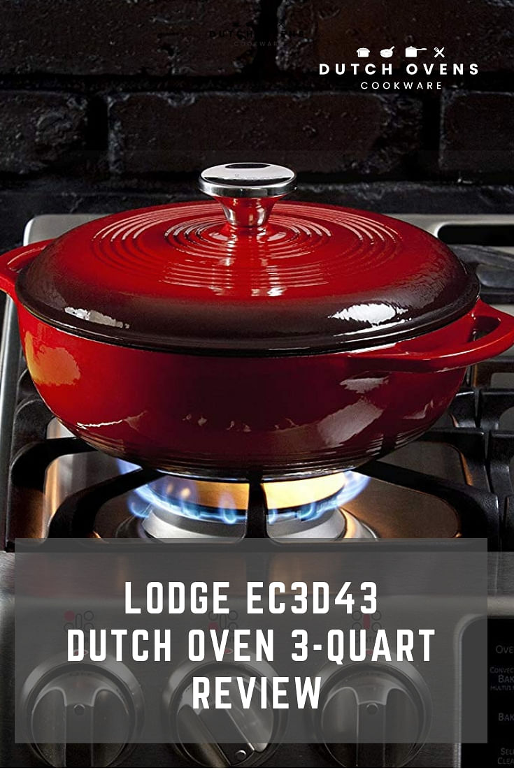 Lodge® EC3D33 Blue 3 Quart Cast Iron Dutch Oven with Lid