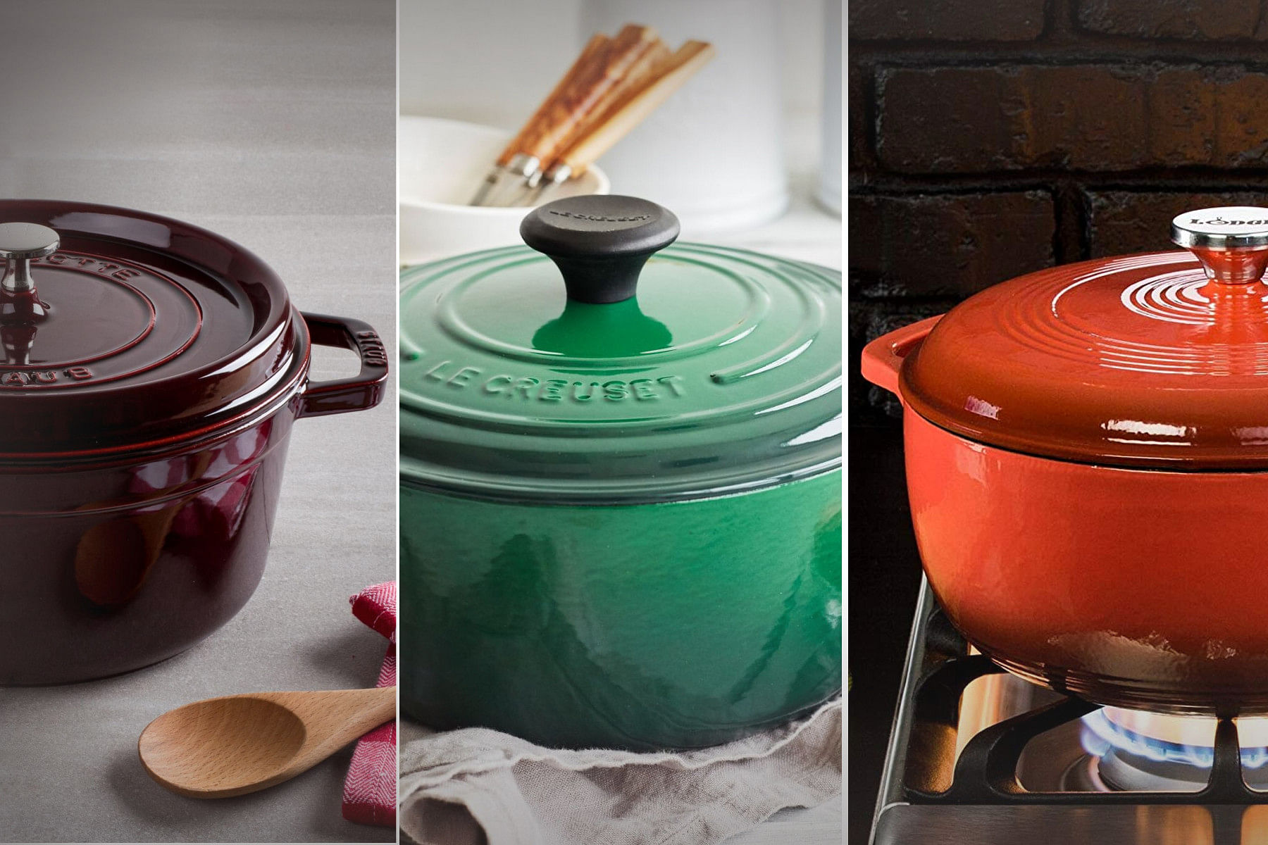 STAUB vs LE CREUSET vs LODGE Dutch Ovens Cookware