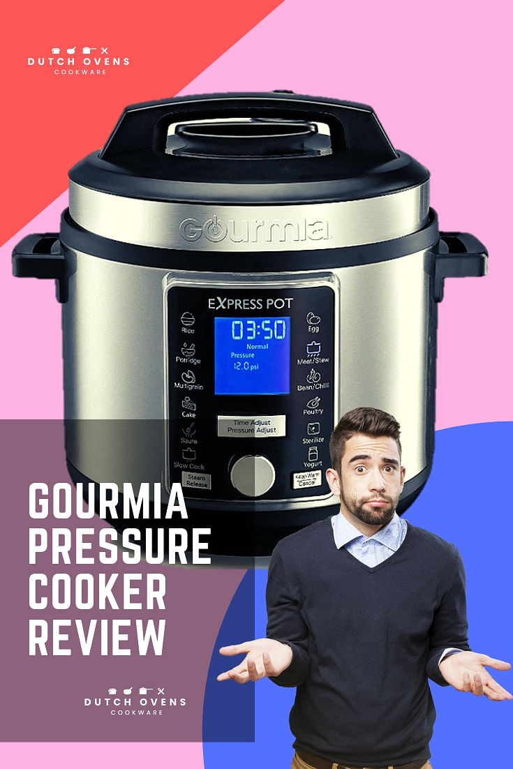 Gourmia One-Lid Pressure Cooker Air Fryer