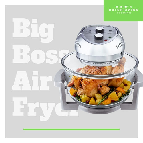 Big Boss 16 Qt Oil-Less Air Fryer Convection Oven 9064 Replacement Glass  Bowl